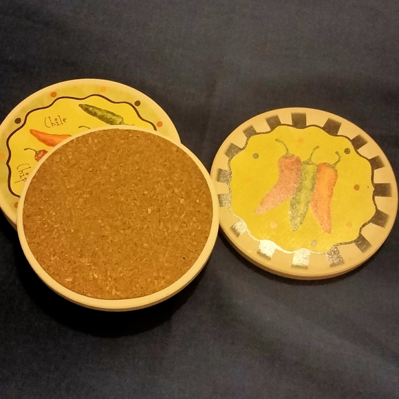 Pepper Coasters 4 pc set - Picture 2 of 2